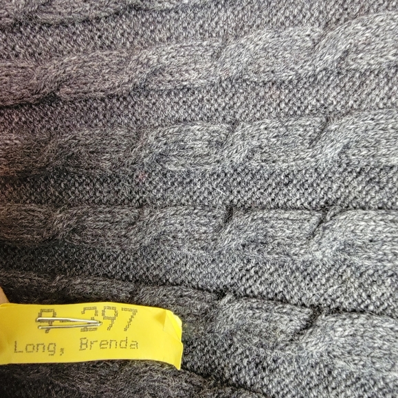 Maple Anthropologie Women's Sz XS Sweater Dress Gray Stretch Angora Cable Knit N - Picture 8 of 9